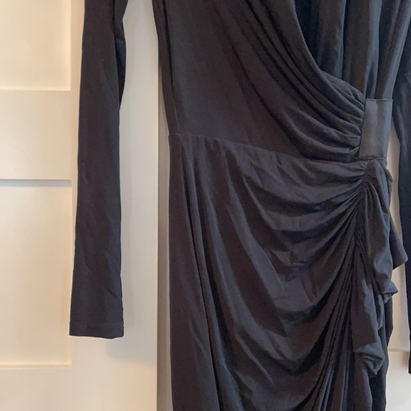 ALLSAINTS Swinton long sleeve drape wrap dress - Picture 5 of 10